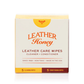 Leather Honey Leather Care Wipes Combo Pack – 5 Cleaner + 5 Conditioner (10 Pack) Leather Honey