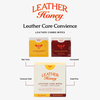 Leather Honey Leather Care Wipes Combo Pack – 5 Cleaner + 5 Conditioner (10 Pack) Leather Honey