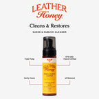 Leather Honey Suede & Nubuck Cleaner – 4oz foaming spray for suede, nubuck and delicate materials | Shineworks NZ