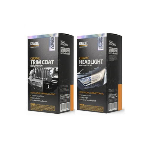Cerakote Headlight & Trim Restoration Duo – bundled ceramic headlight and trim restoration kit | Shineworks NZ