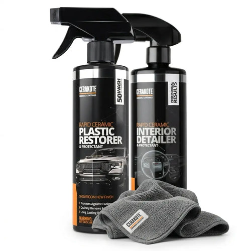 Cerakote Interior Detail & Plastic Restore Bundle – ceramic interior detailer and plastic restorer bundle | Shineworks NZ