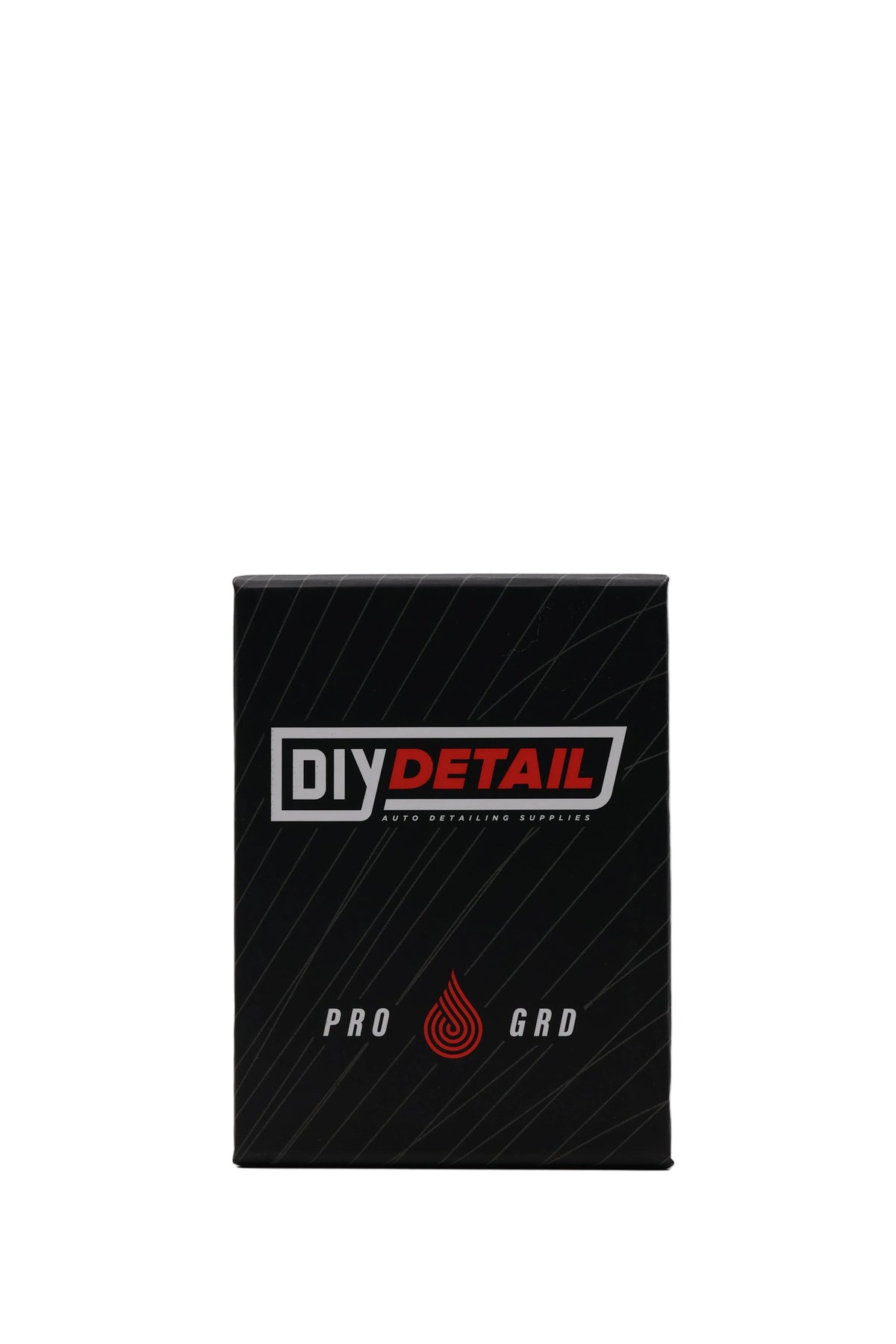 A black rectangular product box for DIY DETAIL Pro Grad anti-deflection contact paper, featuring a white and red logo on a light gray background.