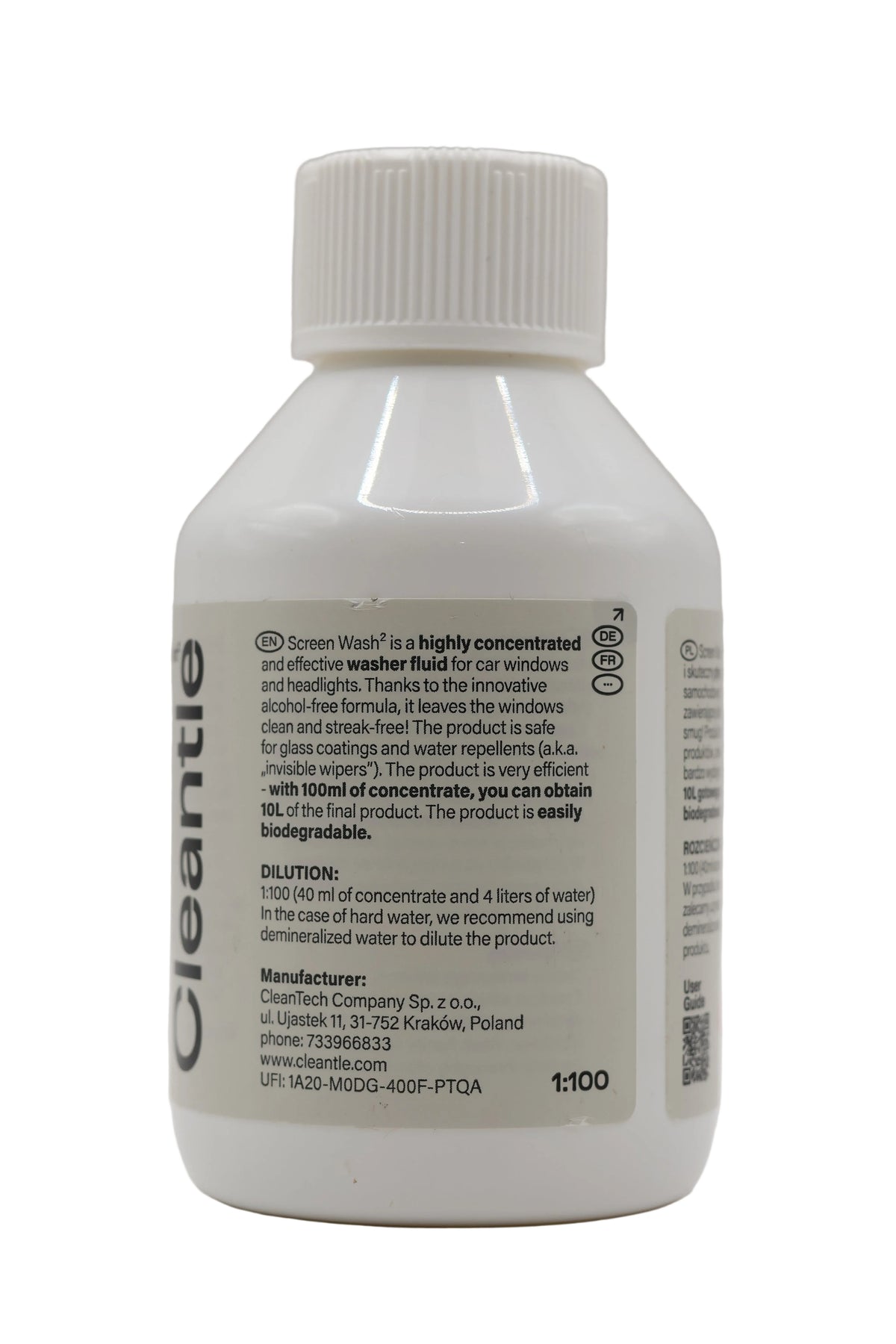 Cleantle Screen Wash 200ml Cleantle