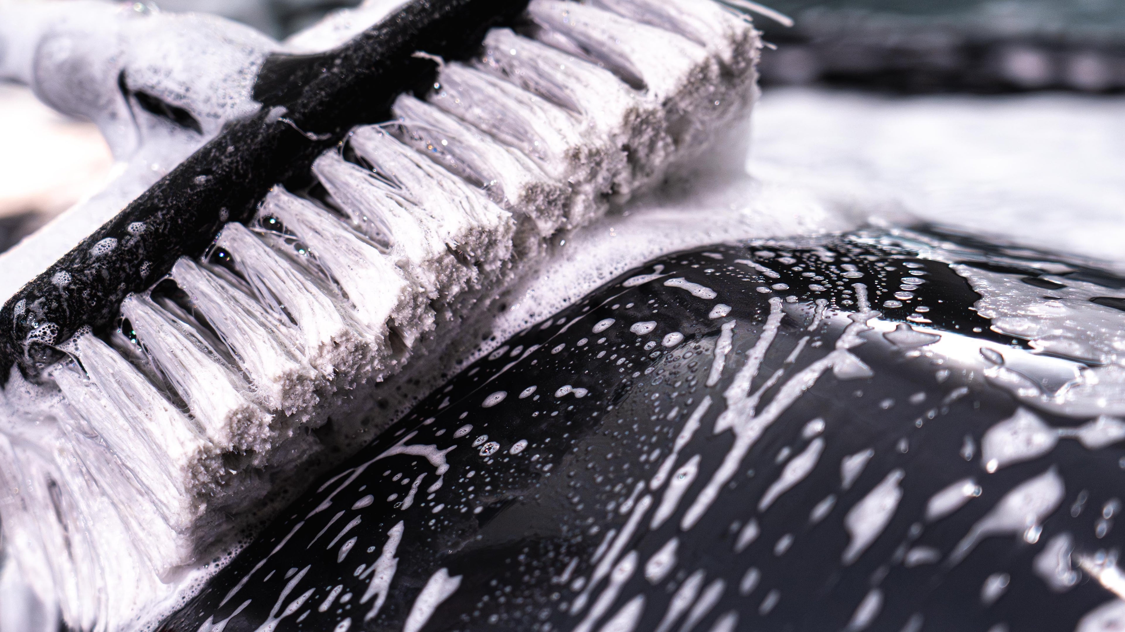 Perfectly Safe Brush cleaning tight spots on a car