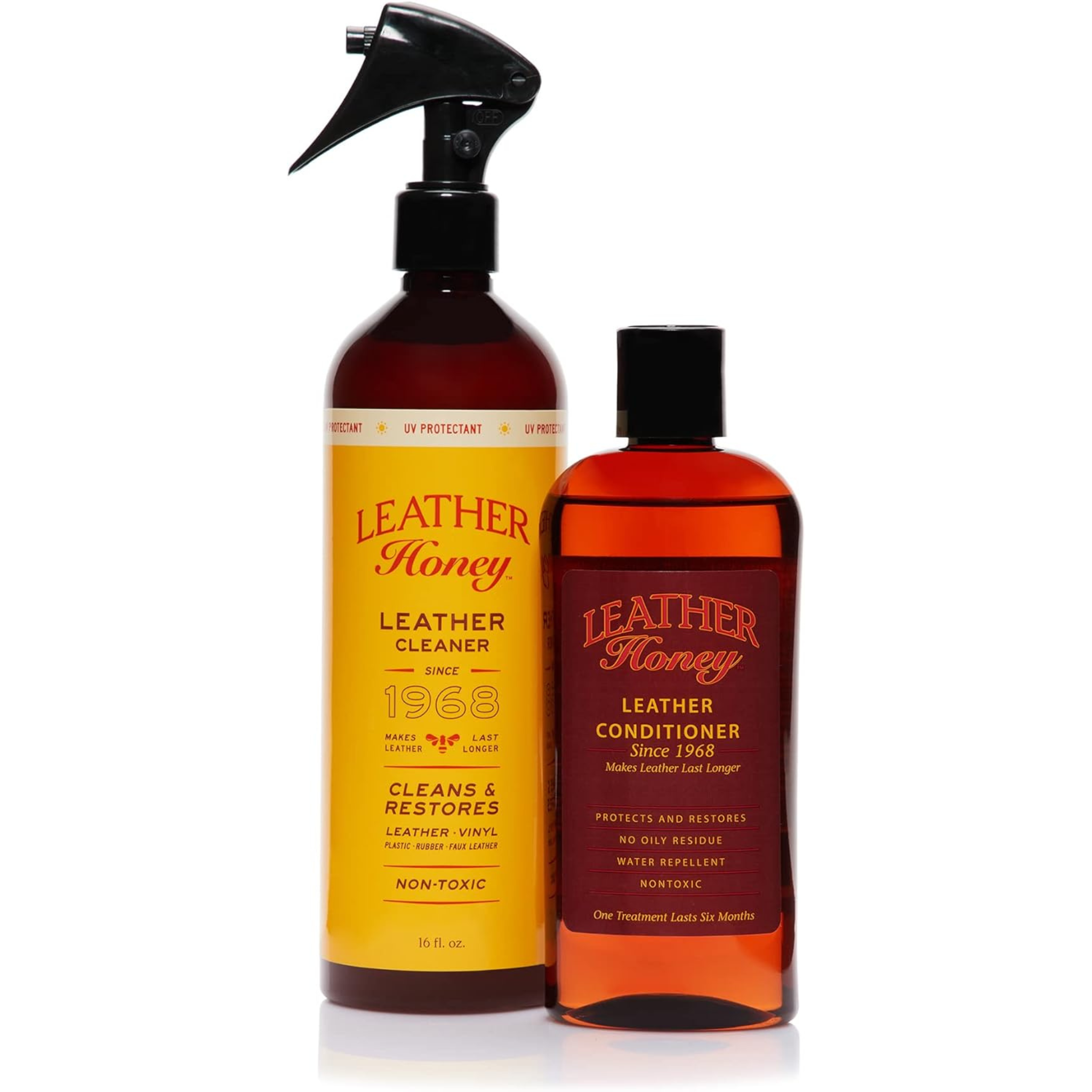 Leather Honey Cleaner with UV Protectant and Conditioner Bundle Shineworks