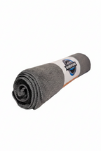 Shineworks Grey Towel Side - White Background